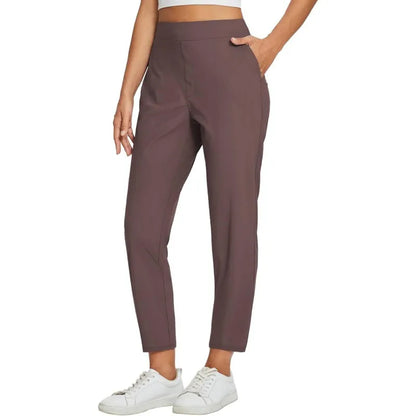 Women's High-Waisted Stretch Ankle Trousers
