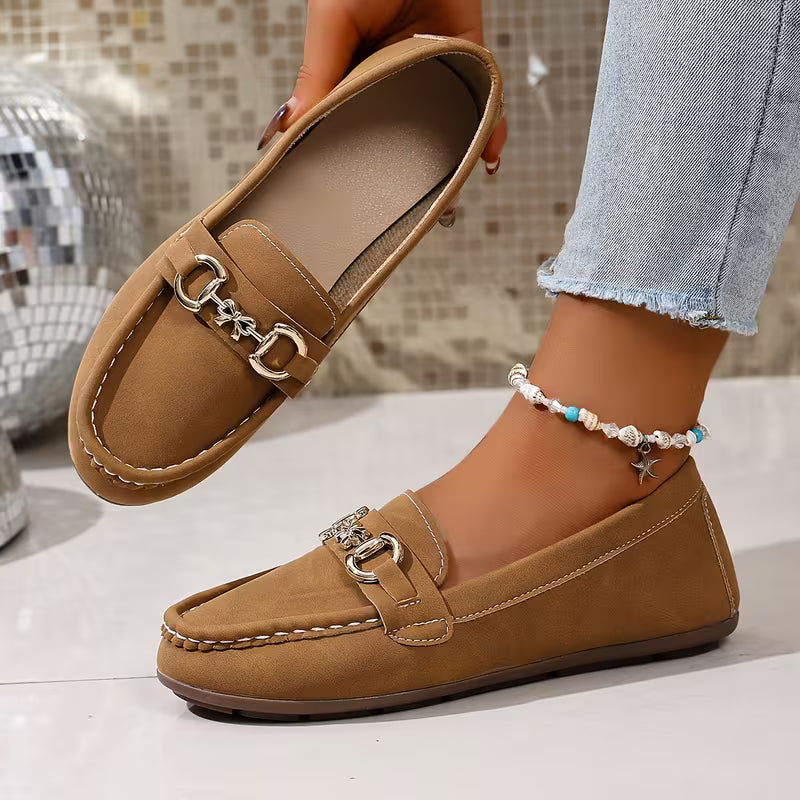 Women’s Suede-Look Buckle Loafers