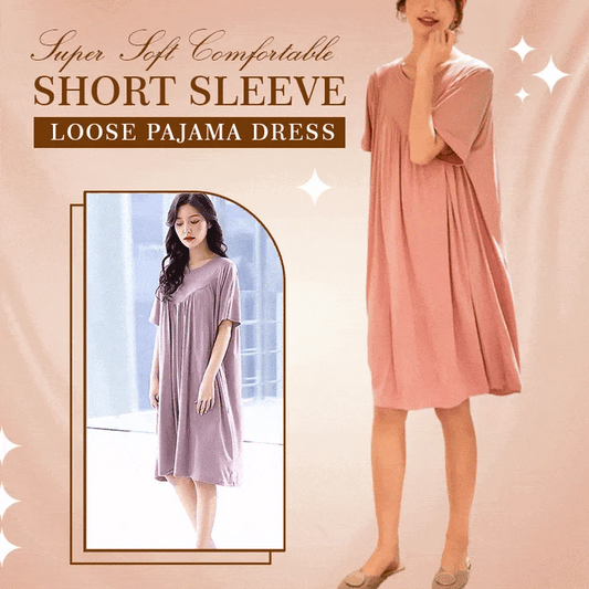 Women’s Modal Short Sleeve Loose Pajama Dress
