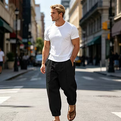 Men’s Loose-Fit Drawstring Trousers
