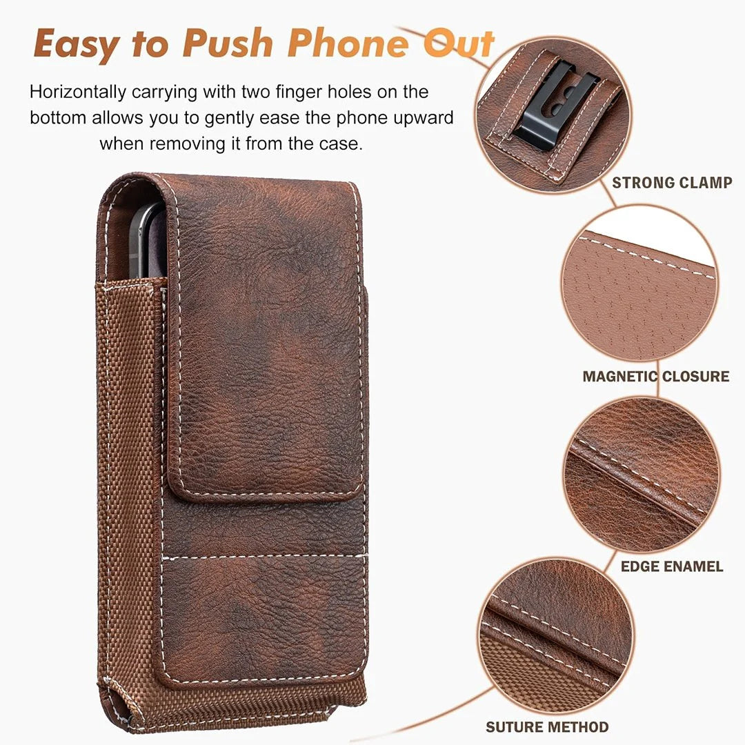 Men's Multi-Pocket Belt Phone Pouch