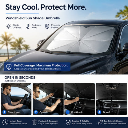Car Windshield Sun Shade Umbrella
