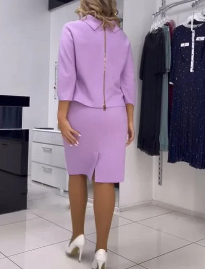 Women’s Casual Two-Piece Pencil Skirt Set