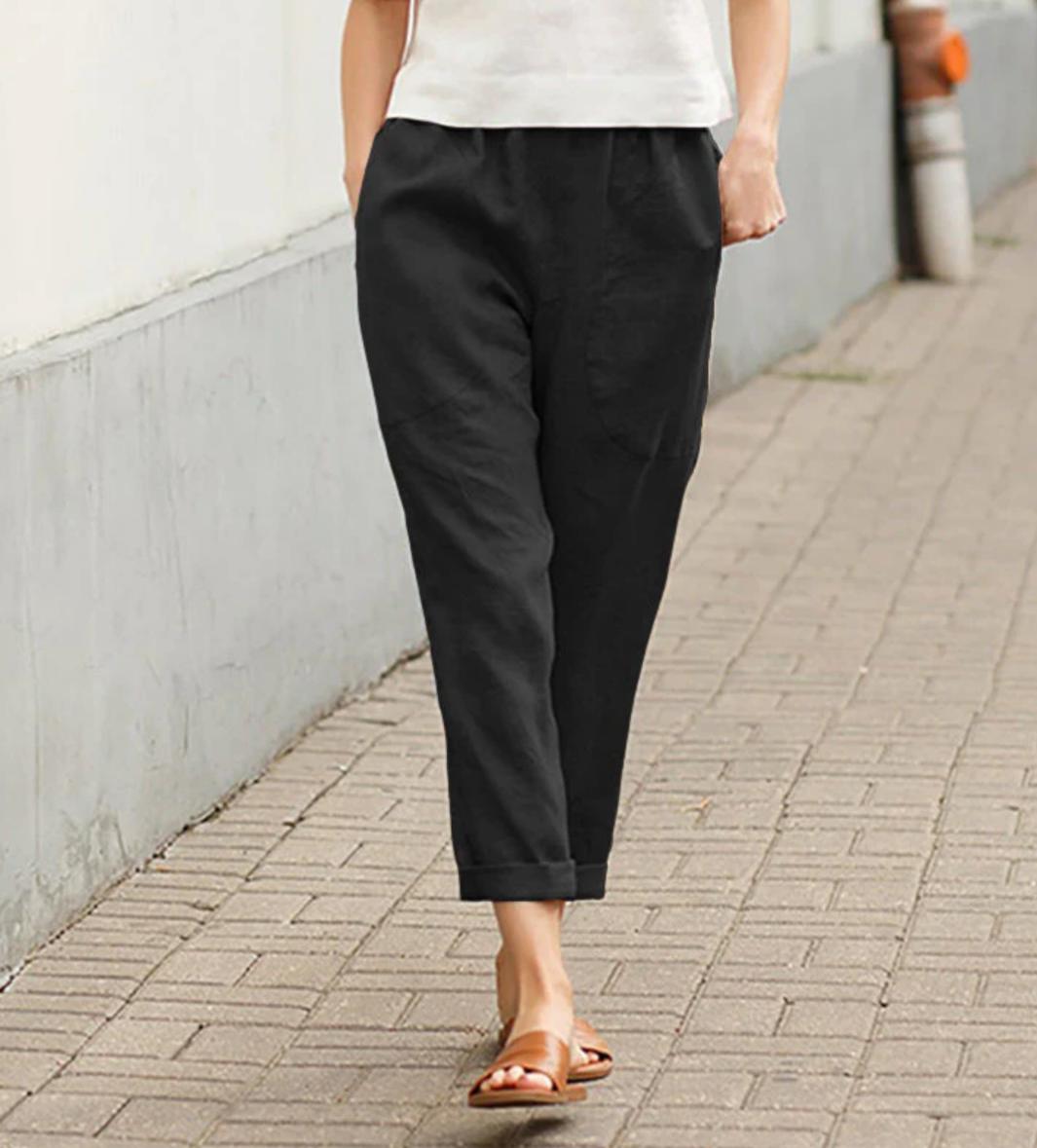 Lightweight Cotton Pants for Women in Plus Sizes