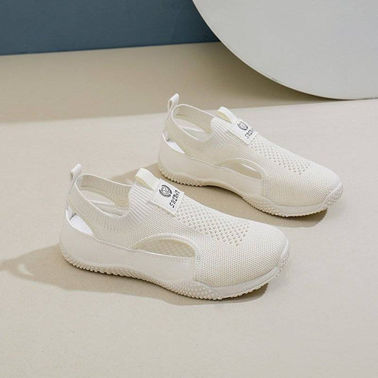 Women's Cut-Out Knitted Slip-On Trainers