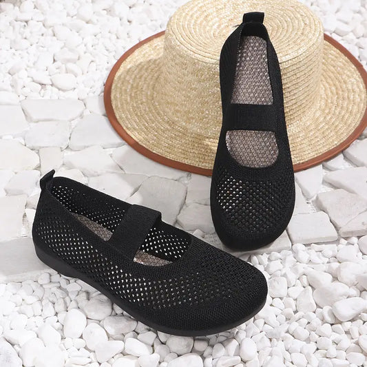 Women's Breathable Knit Slip-On Walkers