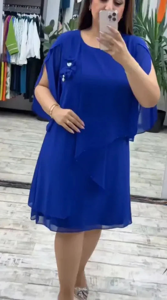 Elegant Chiffon Knee-Length Dress