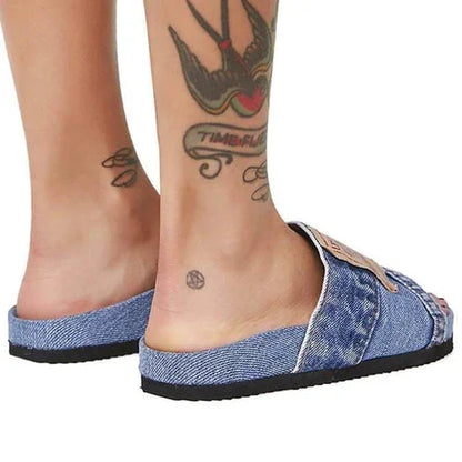Women's Denim Slides