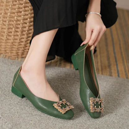 Soft Leather-Look Diamond Retro Comfortable Shoes