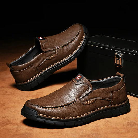 Men’s Leather-Look Loafers
