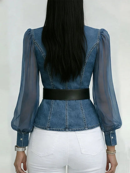 Women’s Valerisse Structured Denim Blouse