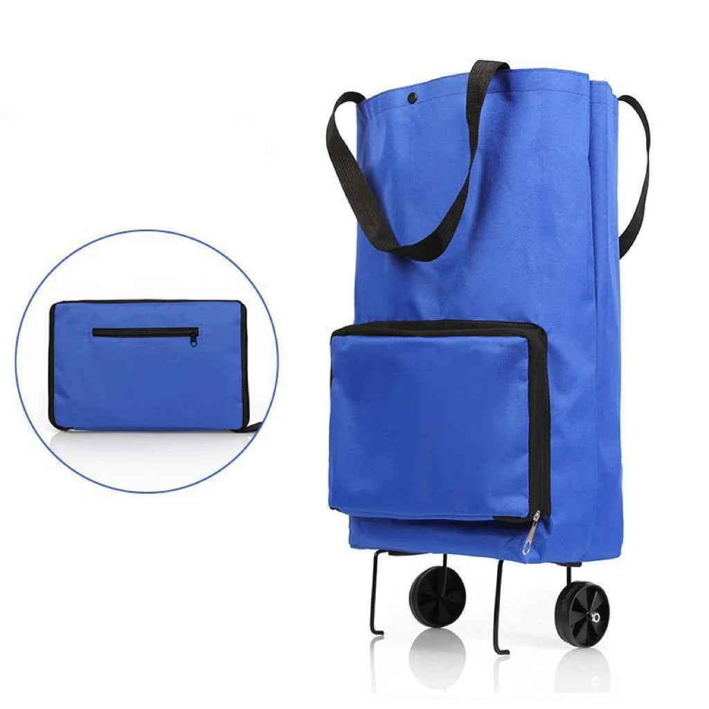 Convertible Shopping Tote with Fold-Away Wheels