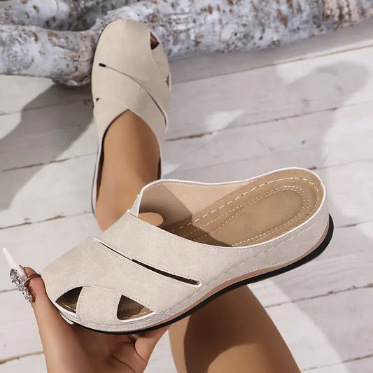 Women's Platform Wedge Sandals - Roman Style Comfort