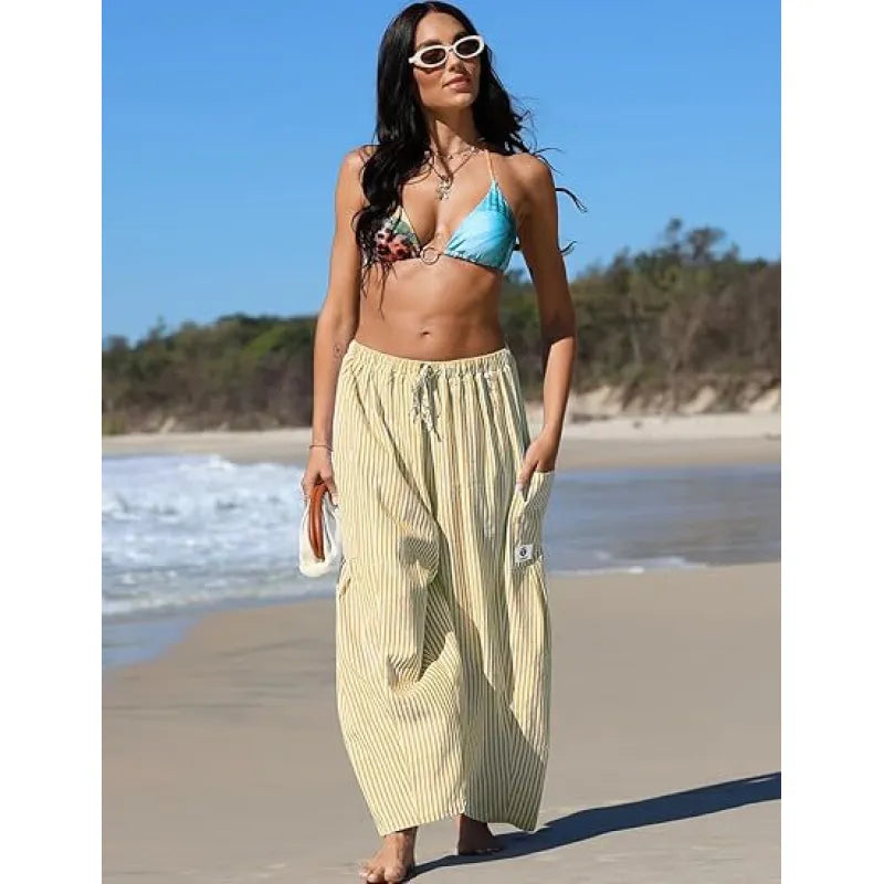 Women’s Striped Wide-Leg Trousers