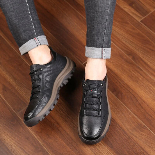 NEW SUPPORTIVE LEATHER-LOOK SHOES FOR MEN