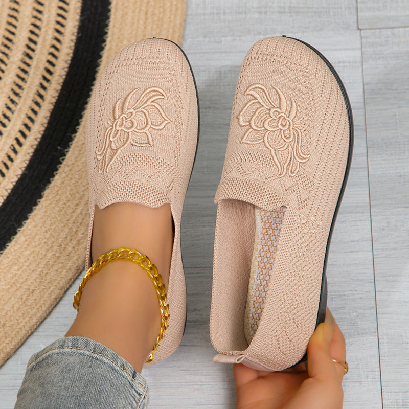 Women’s Breathable Mesh Floral Slip-On Comfort Shoes