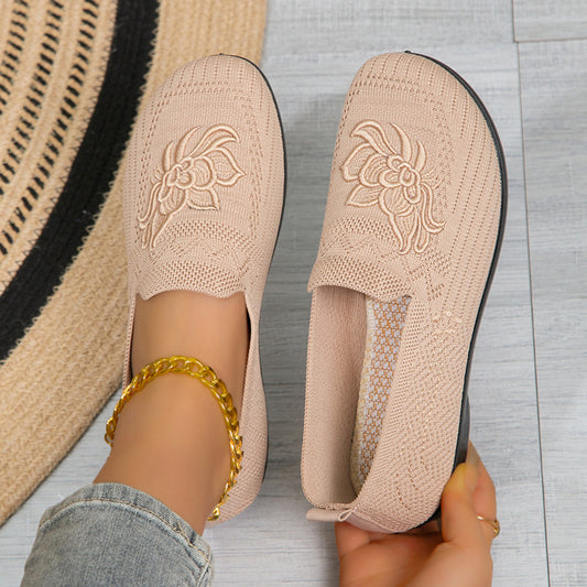 Women’s Breathable Mesh Floral Slip-On Comfort Shoes