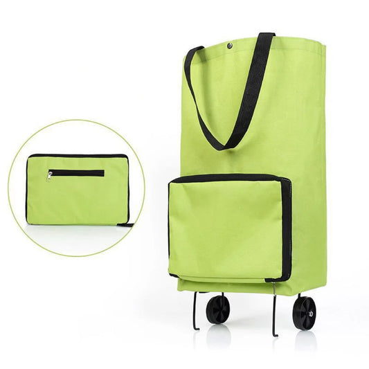 Convertible Shopping Tote with Fold-Away Wheels