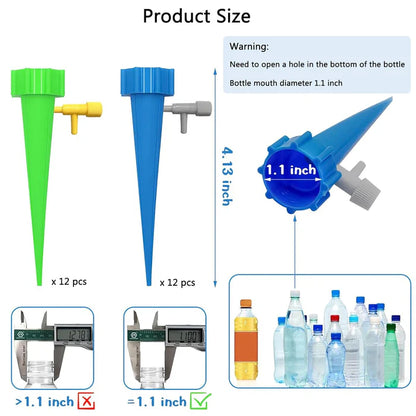Adjustable Plant Drip Irrigation Spikes for Bottle Watering