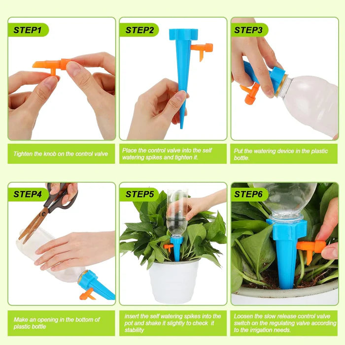 Adjustable Plant Drip Irrigation Spikes for Bottle Watering
