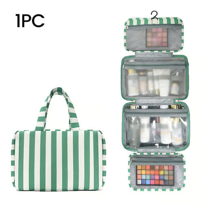 Striped Hanging Toiletry Organiser