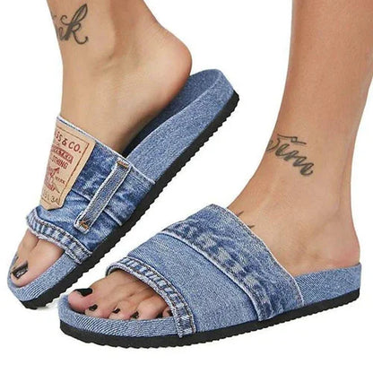 Women's Denim Slides