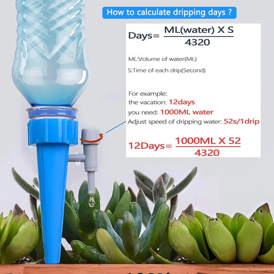 Adjustable Plant Drip Irrigation Spikes for Bottle Watering