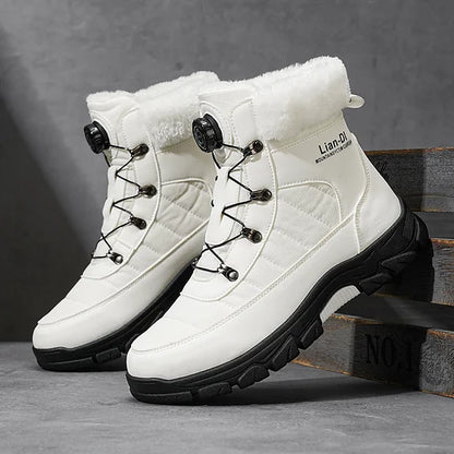 Men’s Winter Thermal Lined Hiking Shoes with Dial Lacing and Grip Sole
