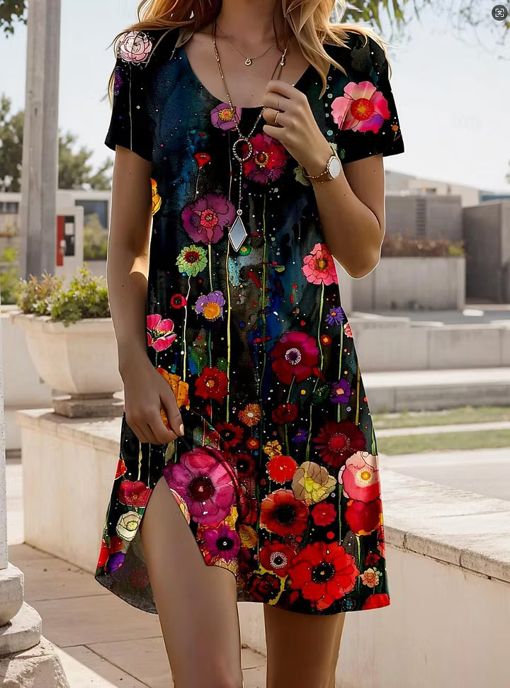 Women's Multicolour Statement Print Dress