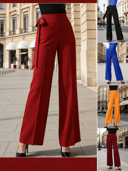Women’s High-Waist Wide-Leg Belted Trousers