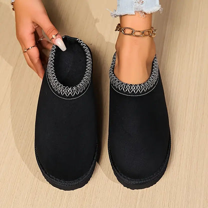 Winter Boho Platform Slippers