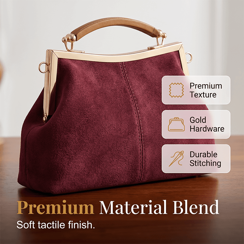 Women’s Textured Shell-Shape Frame Handbag