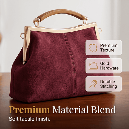 Women’s Textured Shell-Shape Frame Handbag