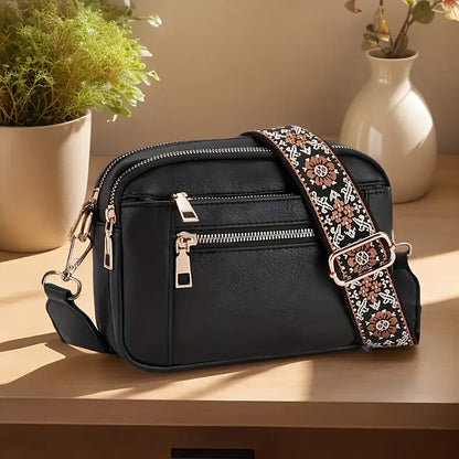Women's Refined Leather-Look Shoulder Bag