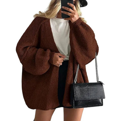 Women’s Relaxed Lantern Sleeve Open Cardigan
