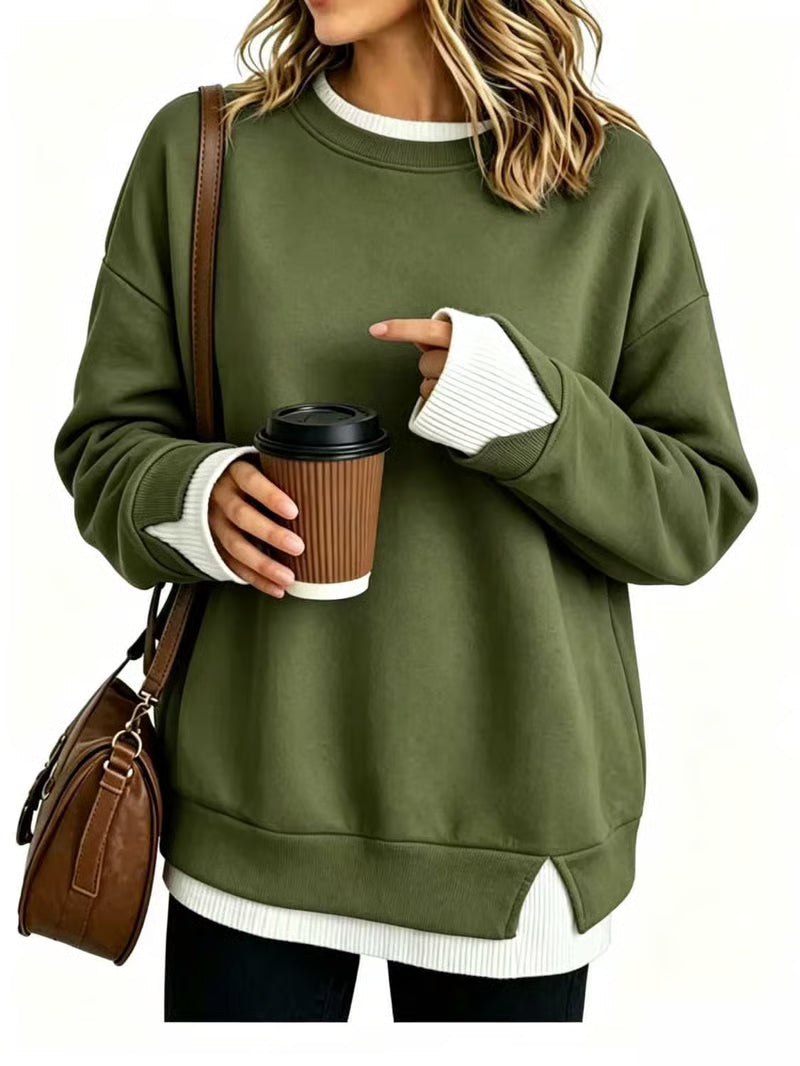 Women's Layered Look Relaxed Sweatshirt