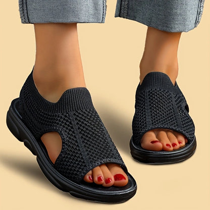 Women's Knit Beach Sandals - Lightweight & Non-Slip