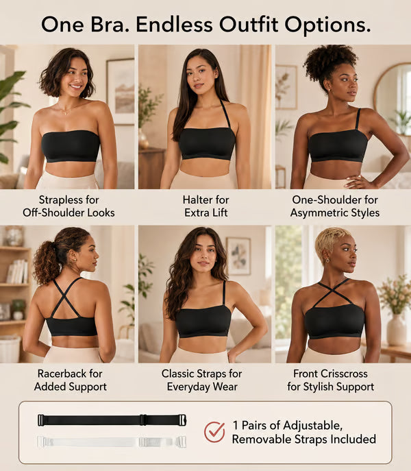 Women’s Convertible Strapless Bandeau Bra