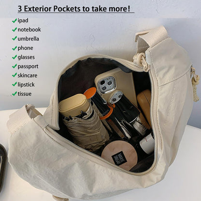 Women’s Multi-Pocket Nylon Crossbody Bag