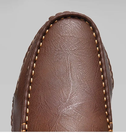 Men’s Calf Leather-Look Comfort Support Loafers