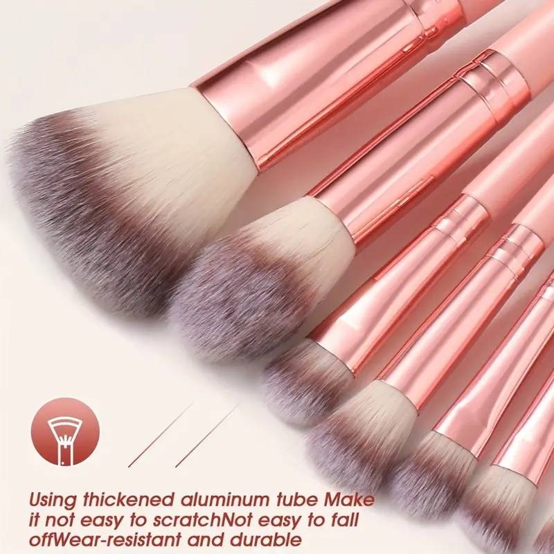 Complete Pink Makeup Brush & Sponge Kit with Travel Case