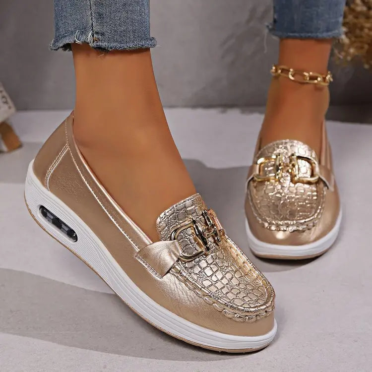 Women’s Buckled Platform Loafers