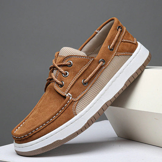 Men’s Suede-Look Boat Shoes