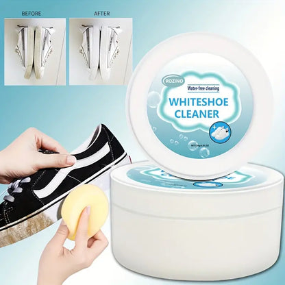 White Shoe Cleaning Cream & Brush - Disposable, Multi-functional