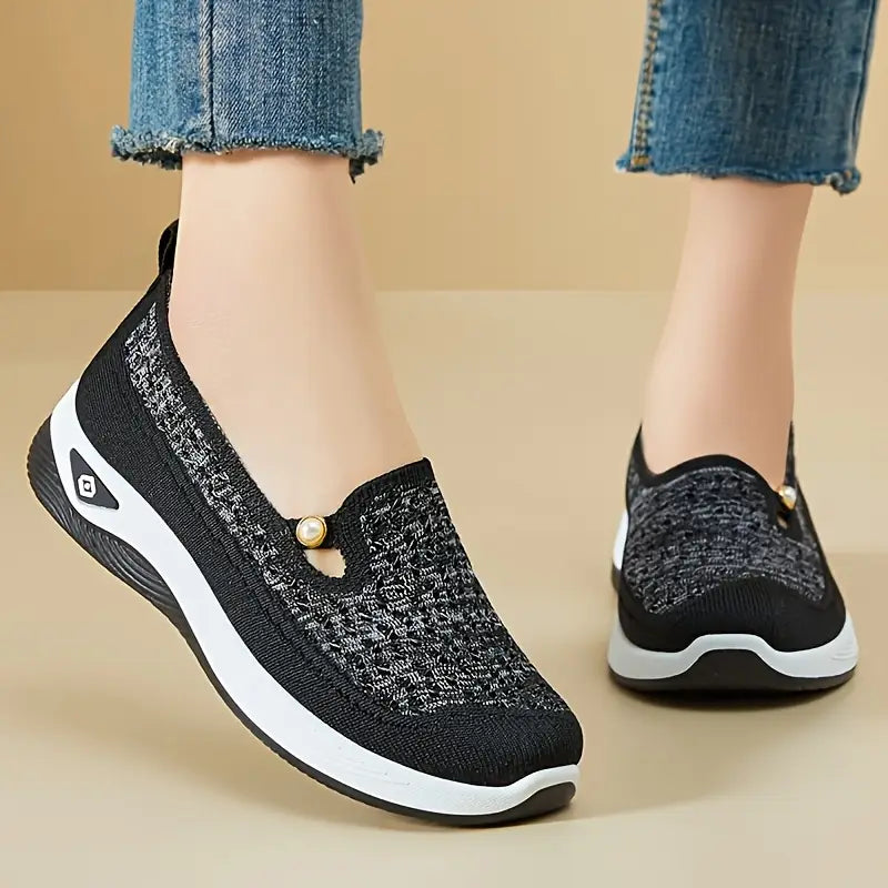 Breathable Mesh Slip-On Walking Shoes for Women