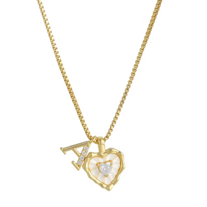 Women's Personalised Heart Initial Necklace
