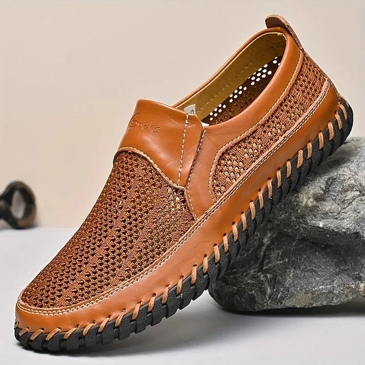 Men's Breathable Casual Leather-Look Loafers