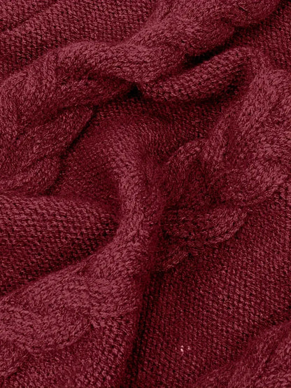 Women’s Cozy Cable Knit Turtleneck Dress