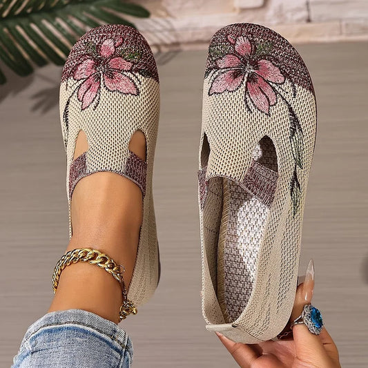 Women's Breathable Embroidered Trainers