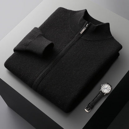 ZURICH Wool Zipped Cardigan